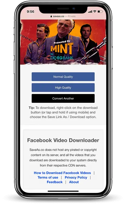 download Facebook video iphone step 07-08